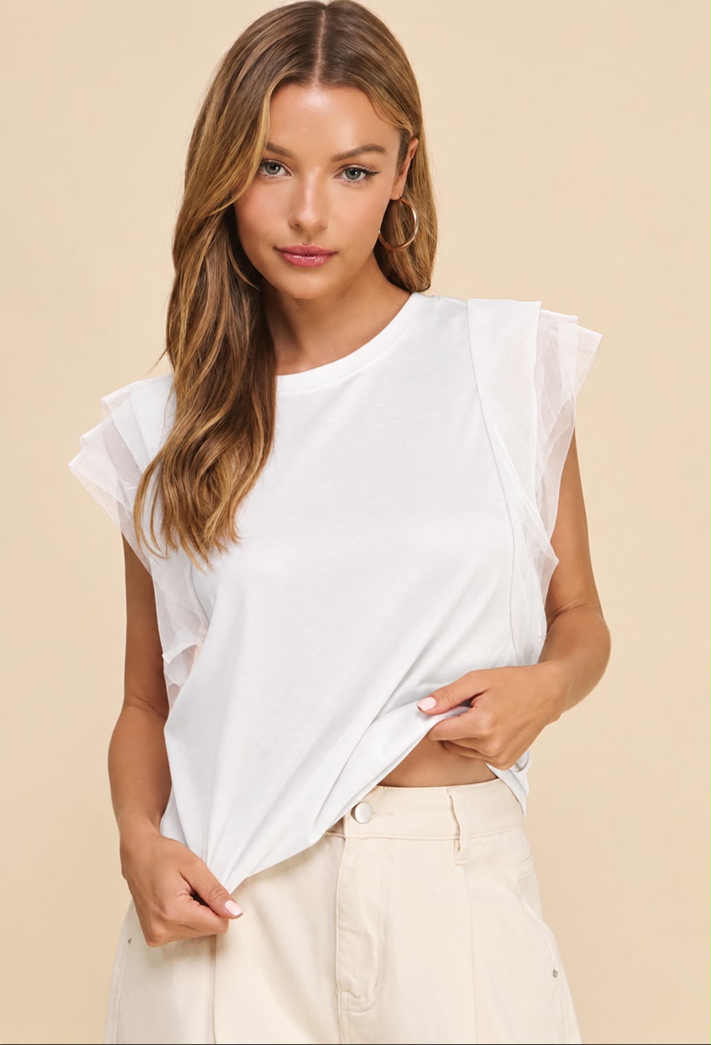 Halo Tulle Muscle Tee