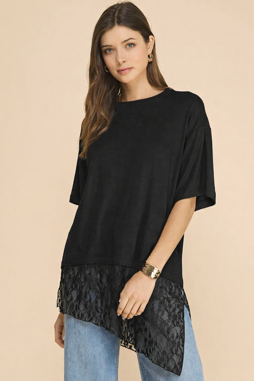Liora T-shirt with Lace detail
