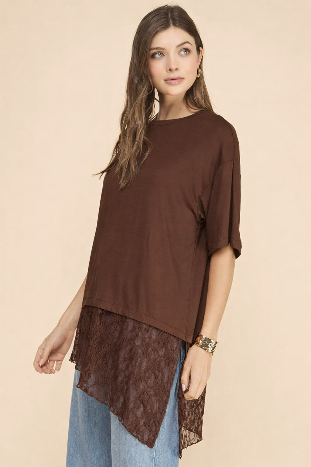 Liora T-shirt with Lace detail