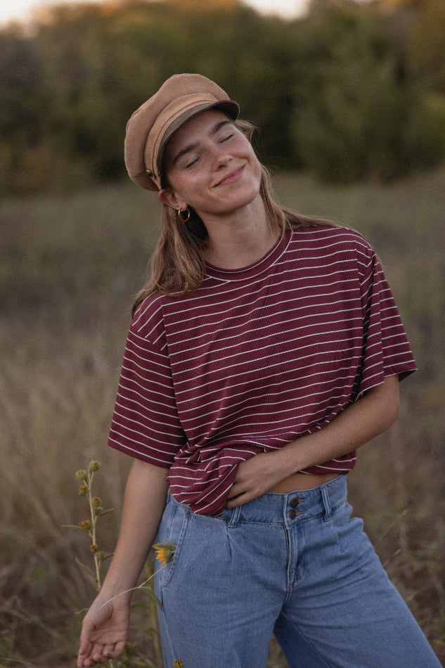Infinity Oversized Striped Top