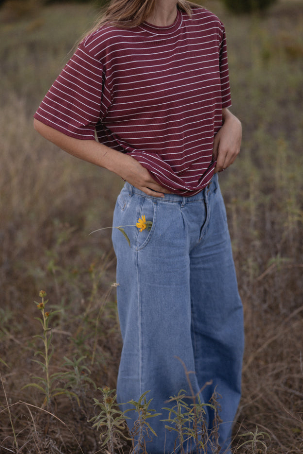 Infinity Oversized Striped Top