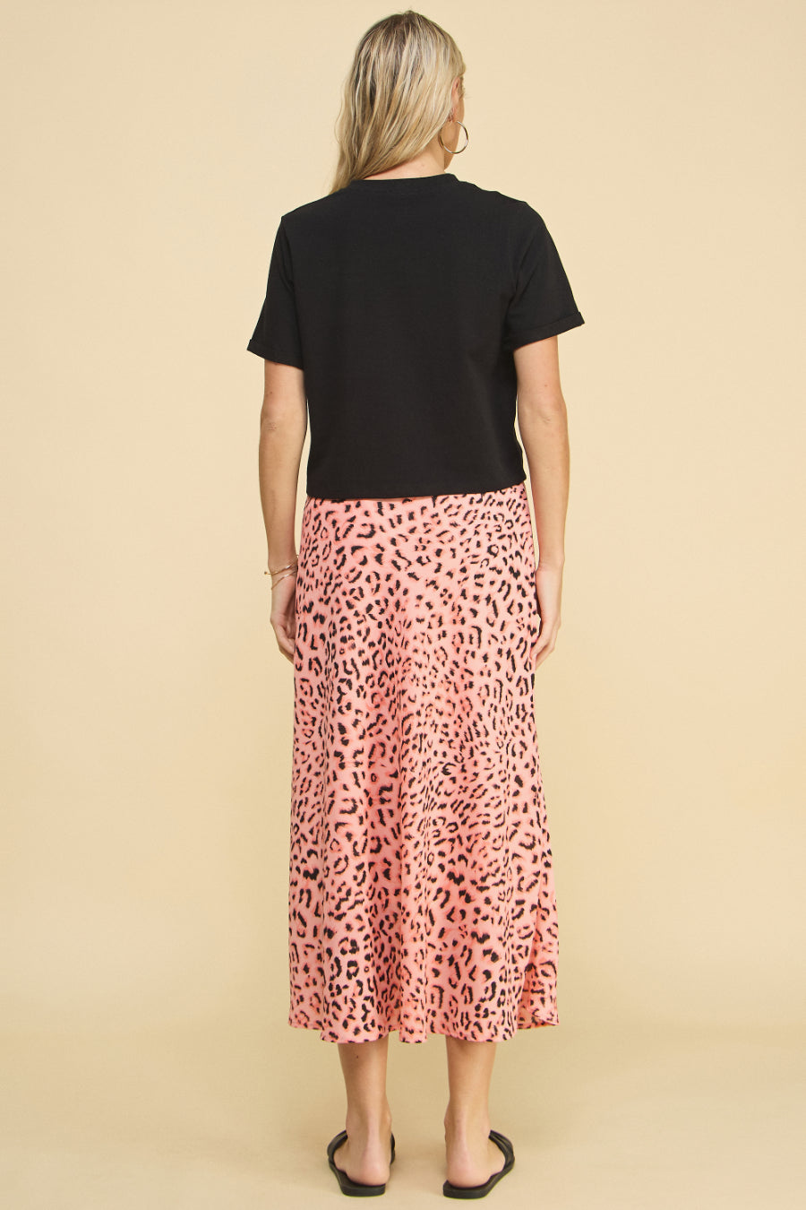 Animal Print Slip Skirt