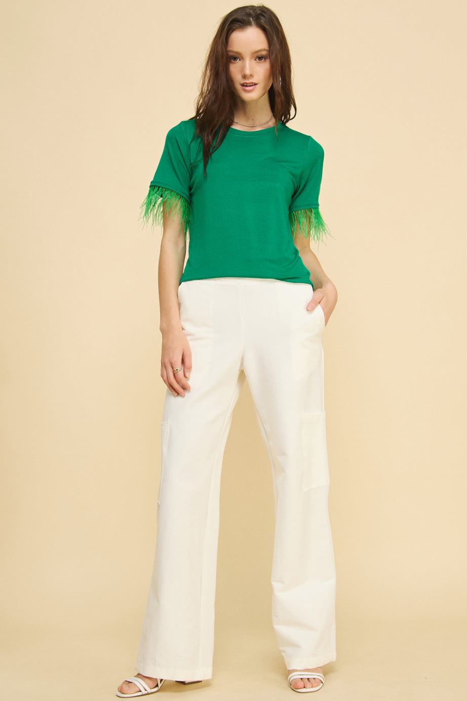 Sunflower Basic t-shirt with Feathers