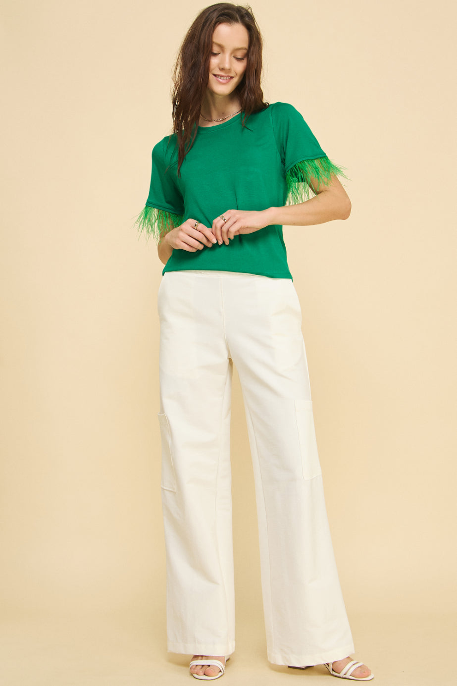 Sunflower Basic t-shirt with Feathers