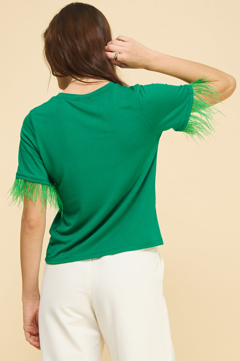 Sunflower Basic t-shirt with Feathers