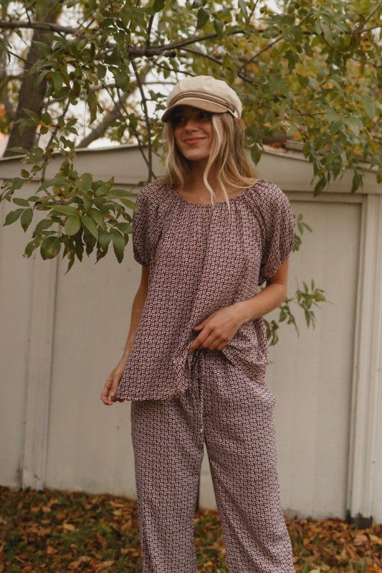 Vintage Flower Pajama Pants