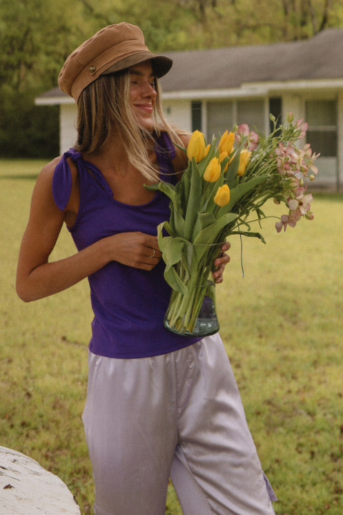 Rib Knot Tank Top